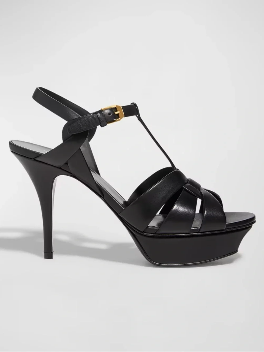 Saint Laurent Tribute Leather Platform Sandals
